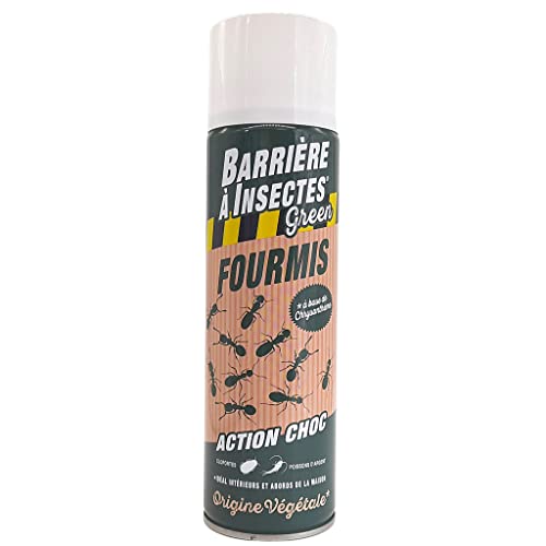 BARRIERE A INSECTES GREEN Aérosol Anti-Fourmis Actif d’Origine Végétale 500 mL, BARBIOFOL500N Cover
