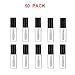 Mydio 50 Pack 1.2ML Clear Mini Lip Gloss Tube Empty Lip Balm Containers With Black Lid for Lipstick (clear)