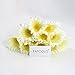 FatColo Silk Gerbera Artificial Flowers for Christmas Home Wedding Decoration Accessories Gift Fake Plastic Plants Arrangement 10Pcs (White 1)