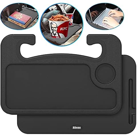 Steering Wheel Desk, Portable Car Table Steering Wheel Tray Vehicle Seat Mount for Laptop Working, Food Eating Drinking Desk, Fits Most Vehicles Wheels Cover