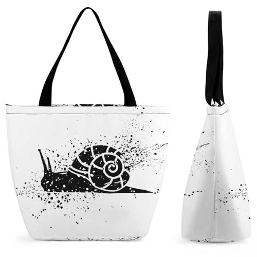 Sac à main pour femme grand format noir Escargot Noir parfait pour le shopping