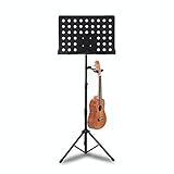 Soporte ajustable con perilla: rango de altura ajustable para 75-145cm, plegable atril que le permite ajustar a la altura perfecta.
