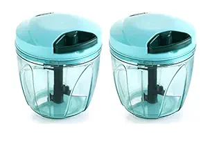Slings Plastic Handy Chopper XL with Whisker, 900ml (Green, 2)