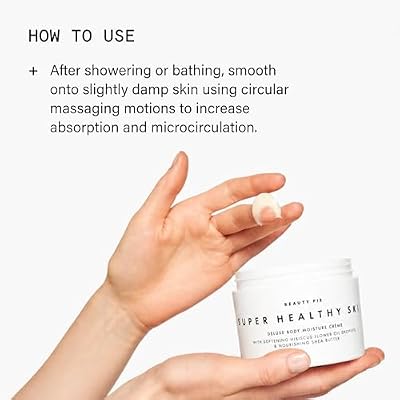Beauty Pie Super Healthy Skin Deluxe Body Creme Rich Hydration Body Butter with Cold-Pressed Hibiscus Oil, Hyaluronic Acid & Vitamin E 8.45oz Nourishing Body Moisturizer for Dry & Mature Skin