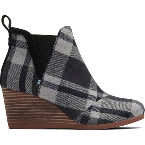 TOMS Women's Kelsey Black Cozy Wedge Boot Cover