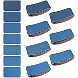 Aolabela 3x18 Inch Sanding Belts 21 Pcs 7 Grits Sizes (3 Each of 40/60/80/120/150/240/400 Grits) Heavy Duty Belt Sander Zirconia Belt Sander Paper for Wood, Metal, Stainless Steel, Cars, and Furniture