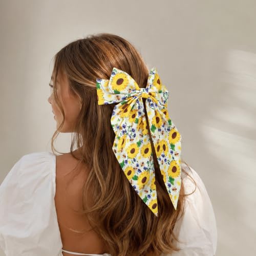 Pinza para cabello con flor de girasol 16x30 cm miniatura 6
