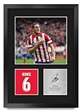 HWC Trading Koke Atletico Madrid Gifts Printed Signed Autograph Picture for Soccer Fans and Supporters - 16" x 12" Portrait Framed