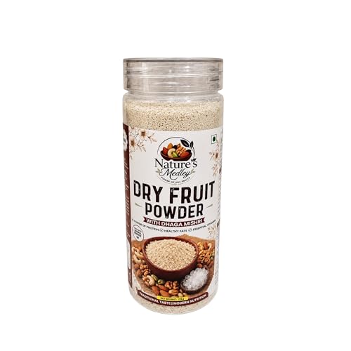 Image of Nature's Medley Premium Nuts and Seeds Dry Fruit Powder With Dhaga Mishri | Mixed DryFruit Powder | No Added Sugar | No Preservatives | Dryfruits Powder 125g
