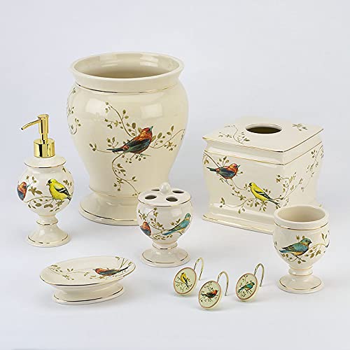 Avanti Linens - Soap Dispenser/Lotion Pump, Nature Inspired Bathroom Accessories (Gilded Birds Collection) #TOP3