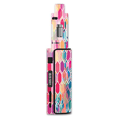 Decal Sticker Skin WRAP Pink Shades Hexagon Design for Eleaf iStick 60W TC Melo 2