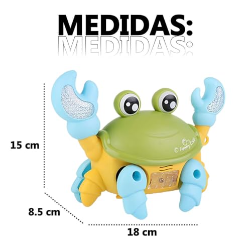 Brinquedo Caranguejo siri Fujão Dançante com Led e musica