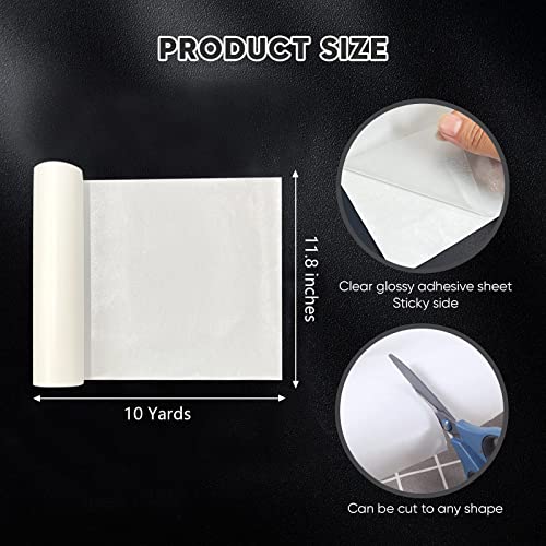Plantional Double Sided Iron On Adhesive Film: 11.8 Inch X 10 Yards Heavy Weight Double-Sided Press-On Patch Heat Melt Fabric Glue Sheet Permanent Fusible Adhesive #TOP2
