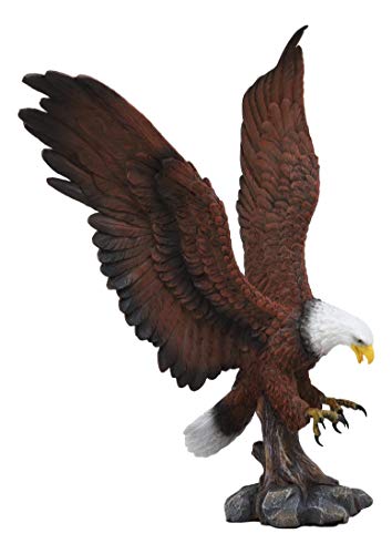 Estatua grande de águila calva en ataque 16 in miniatura 2