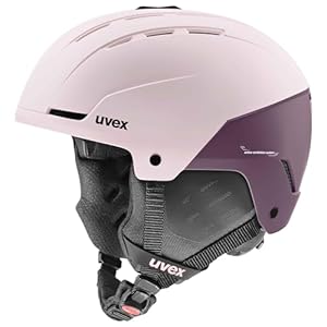 uvex Stance - robuster Skihelm für Damen und Herren - individuelle Größenanpassung - optimierte Belüftung - Powder-Plum matt - 54-58 cm