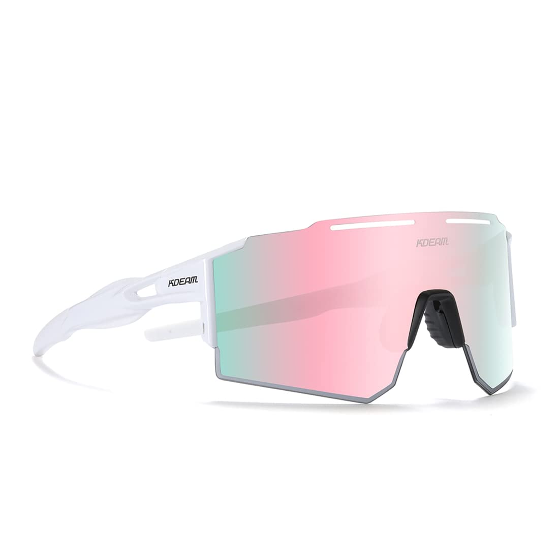 Polarisierte Sport-Sonnenbrille für Damen und Herren, Jugendliche, Kinder, Baseball-Softball-Sonnenbrille zum Radfahren, Laufen, Rosa, Größe M