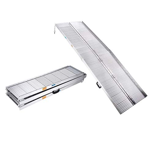 6' Foldable Wheelchair Ramp, Threshold Ramps Holds Up to 600 lbs Aluminum Wheelchair
