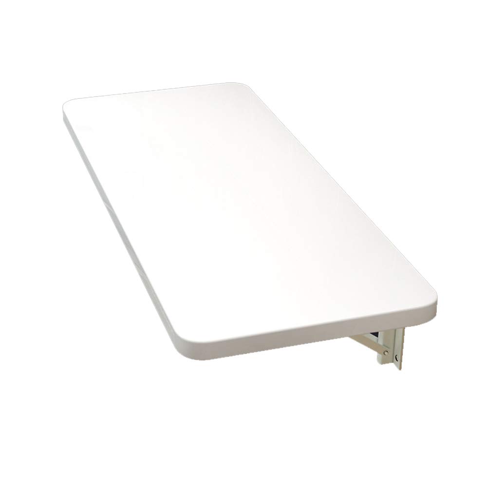Table pliante murale blanche rabattable 80x30cm pour bureau et cuisine