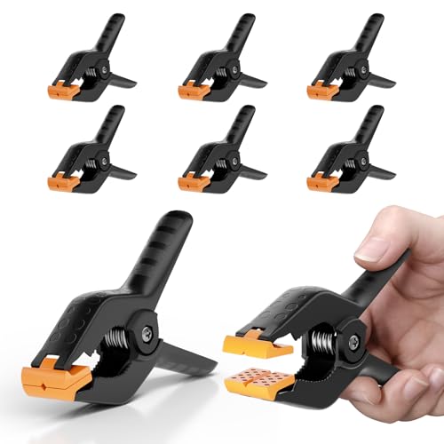 EMART 6 Pack Heavy Duty Muslin Spring Clamps, 4.5 inch Photo Booth Backdrop Clips for Photography Studio 1 EMART 6 Pack Heavy Duty Muslin Spring Clamps, 4.5 inch Photo Booth Backdrop Clips for Photography Studio