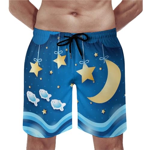 Maillot de bain homme étoiles nuit de lune contre irritations plage