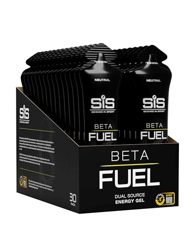 Science in Sport Beta Fuel Gel 30 x 60ml Sin sabor - Gel energético rico en carbohidratos con 40g de hidratos de carbono, Energy gel de fácil digestión para un rendimiento óptimo