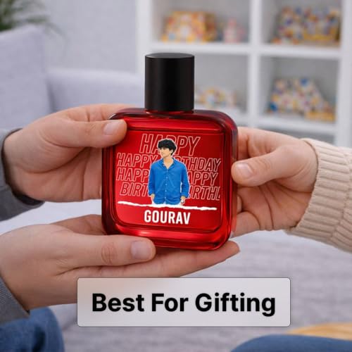 Image of Perfumes (Personalized Happy Birthday Perfume 100ml | Wild Stone Ultra Sensual EDP for Men | Long Lasting Citrus Spicy & Woody Scent | Custom Name & Photo Print Gift by Love Craft Gifts)