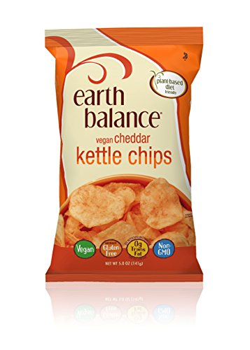 Earth Balance Kettle Chips, Vegan Cheddar, 5 Ounce