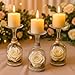 Yaomiao 3 Pcs Pillar Candle Holders Wine Glasses Candlestick Holder Transparent Plastic Candlestick for DIY Wedding Wine Themed Party Decor Table Fireplace Centerpiece