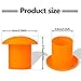 TXZWJZ Mushroom Rebar End Caps, Plastic Safety Caps for Concrete Stakes #3-#7, 3/8-1 inch Orange, 50PCS