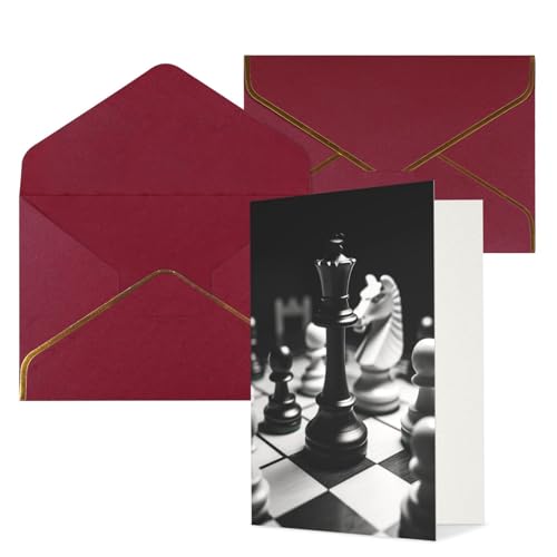 STVYUKL O[eBOJ[h _[Nbh̕t Thinking of You Card Ɣ̃`FX Happy Birthday  ҏ 󔒂̃J[h @ 4x6