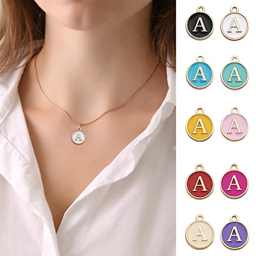 Letters Charms - 26 Pcs Alphabet Character Diy Pendants For Earrings Bracelets Necklaces Supplies Mixed Grapheme Alloy Enamel Jewelry Making Charms Beads For Women Decorations For Crafting Finding (Pink) #TOP1