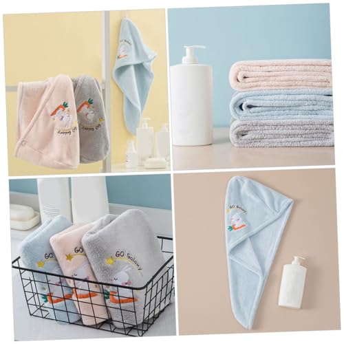 Beaupretty 4 Peças Chapéu De Cabelo Seco De Coelho Bandanas Para Mulheres Toalha Envoltório Toalhas