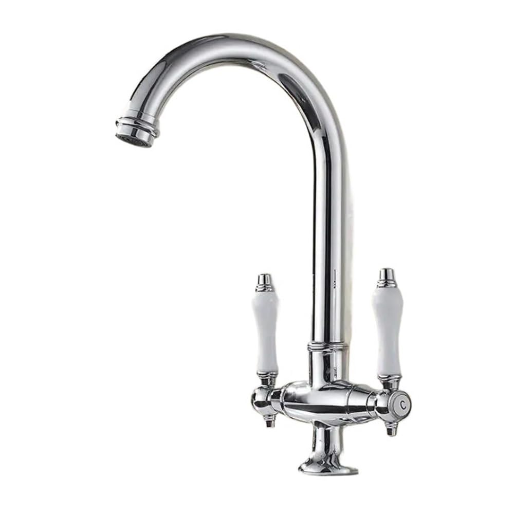 Robinet de cuisine en laiton chromé XT-215 sans fuite pour évier