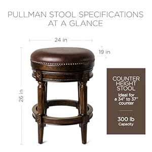 Mavenlanepullman26inchtallcounterheightupholsteredbacklessbarstoolindarkwalnutfinishwithvintagebrownveganleathercushionseat Urban Country Home Decor Maven lane pullman 26 inch tall counter height upholstered backless barstool in dark walnut finish with vintage brown vegan leather cushion seat urban country home decor