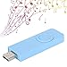 USB Stick Mp3 Player, Portable Audio Music Player with Lanyard and 3.5mm Earphone, Rechargeable WMA Music Player, Expandable UP to 32 GB (Blue)