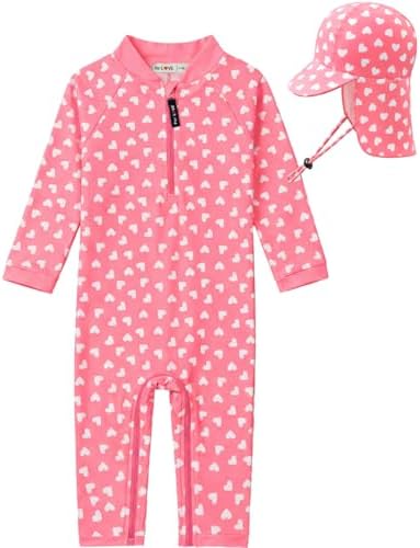 weVSwe Baby Girl Swimming Costume UPF50+ with Sun Hat and Crotch ...