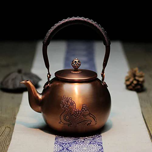 Gamz Premium Handmade Solid Copper Teapot Kettle Stovetop Teapot Thick Engraved Copper Teapot Kettle Stovetop Teapot - The Office Teapot #TOP2