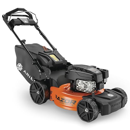 Ariens Razor 21 Inch Self Propelled Lawn Mower with Dual Blades and Reflex Speed Control, 7 Cutting Positions, Vertical Storage, Alloy Steel