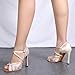 JUODVMP Women Ballroom Dance Shoes with Rhinestone-Latin Salsa Closed Toe Wedding Heels Performance Dancing Pumps,Model YCL490,Nude-4inch Heel,7.5US