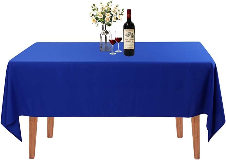 Rectangle Tablecloth - 60 x 126 Inch - Royal Blue Rectangular Table Cloth for 8 Foot Table in Washable Polyester - Great for Wedding, Restaurant, Party, Banquet Decoration