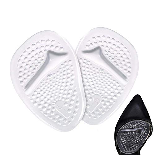 GOTOTOP Metatarsal Pads Ball of Foot Cushions,White Soft Gel Insoles Supports,Forefoot Cushioning Pads Shoe Inserts for Women, Fast Pain Relief and All Day Comfort, One Size Fits for High Heel Shoes