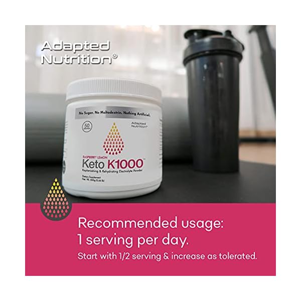 Keto-K1000-Electrolyte-Powder-Hydration-Drink-Mix-Supplement-Boost-Energy-Beat-Leg-Cramps-No-Maltodextrin-or-Sugar-Raspberry-Lemon-50-Servings Hi-Lyte Keto K1000 Electrolyte Powder | Raspberry Lemon | Hydration Supplement Drink Mix | Boost Energy & Beat Leg Cramps | No Maltodextrin or Sugar | 50 Servings
