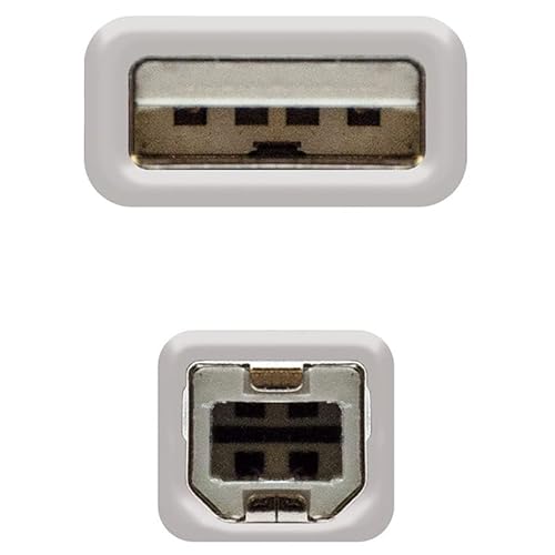 Brightium Cable USB 2.0 para impresora, tipo A/M-B/M, 1.8 m, alta velocidad, conexión estable, ideal para transferencias de datos y conexión de dispositivos.