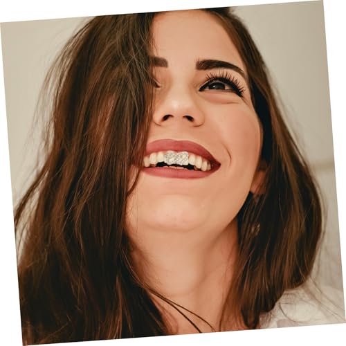 Top Tooth Grill Cap Rhinestone para Disfraz y Fiesta miniatura 6