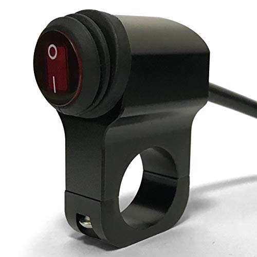 Motorcycle Handlebar Switch ATV Handlebar Light Switch 12V CNC Aluminium Alloy Push Botton