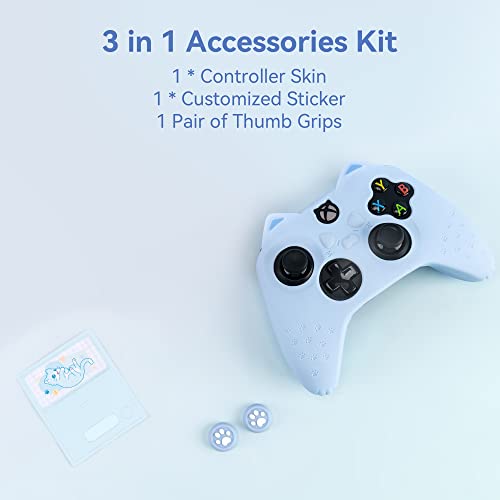 GeekShare Cat Paw Controller Skin Grips Set Capa protetora de silicone antiderrapante compatível com