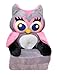 Bambi® Fauteuil pliable pour enfant en peluche douce - Canapé et jouet hibou gris/rose