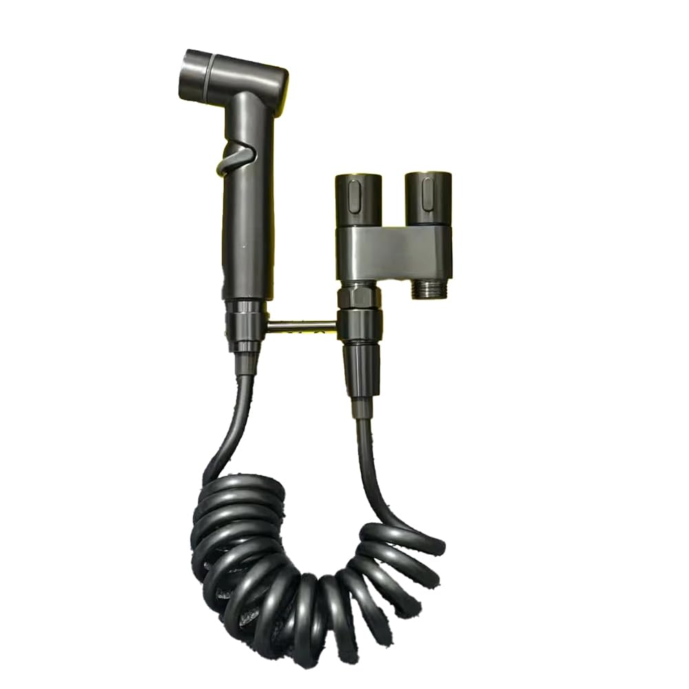 IJSDNVJNDX Flushing Device Pressurized Nozzle Double Outlet Angle Valve Pressurized Nozzle Grey
