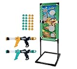 Amax - Foam Blaster Shooting Game Set with 2 Toy Guns, 24 Foam Balls, and a Target Board for exciting, Safe Indoor Target Practice and Fun!