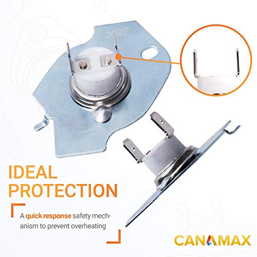 Canamax Complete 3977393 Thermal Cut-Off Switch 3977767 High-Limit Thermostat 3392519 Thermal Fuse 3387134 Cycling Thermostat Dryer Kit Premium Replacement - Fit For Whirlpool Kenmore Models #TOP3